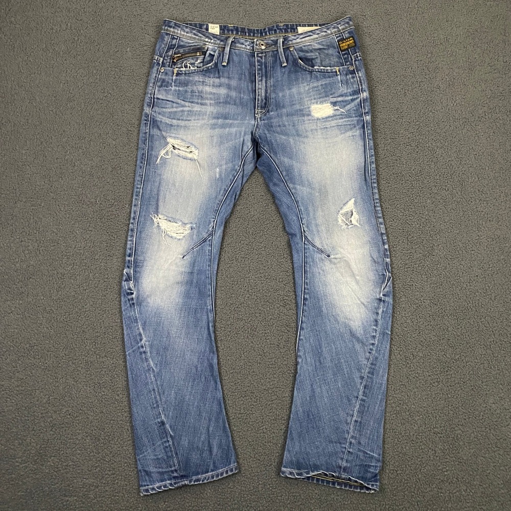 G-Star Raw Ocean Loose Tapered Jeans FITS Womens 32 Blue Twisted Seam GS 3301